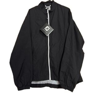 Footjoy Women’s Black & White Windbreaker Outdoor Golf Lightweight Jacket Sz-XL